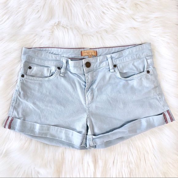 light blue jean shorts